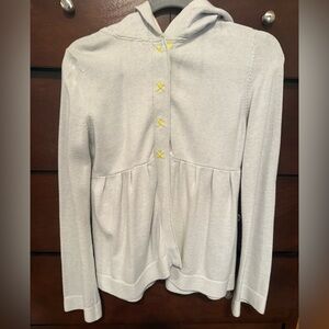 Anthropologie Shae Cardigan Hoodie with Yellow Accents